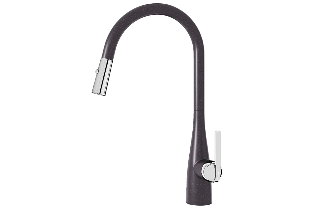 Vòi rửa bát dây rút Konox Curva Black Vòi rửa bát dây rút Konox Curva Black