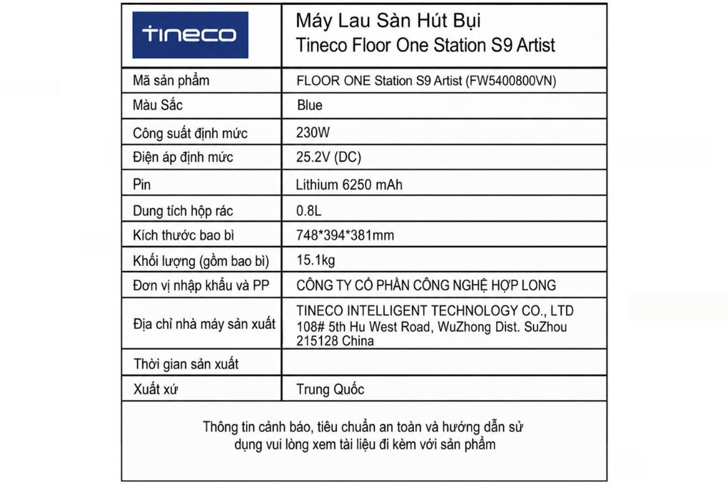 Máy hút bụi lau sàn Tineco Floor One Station S9 Artist Máy hút bụi lau sàn Tineco Floor One Station S9 Artist
