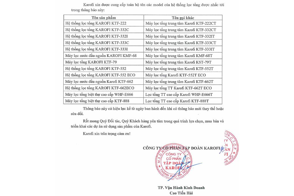 Máy lọc tổng đầu nguồn Karofi KTF-552 ECO Máy lọc tổng đầu nguồn Karofi KTF-552 ECO