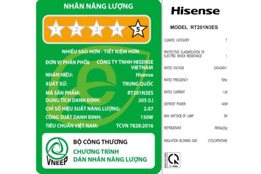 Tủ lạnh Hisense Inverter 205 lít RT201N3ES Tủ lạnh Hisense Inverter 205 lít RT201N3ES