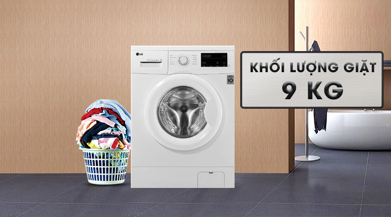 Khối lượng giặt 9 kg - Máy giặt LG Inverter 9 kg FM1209N6W