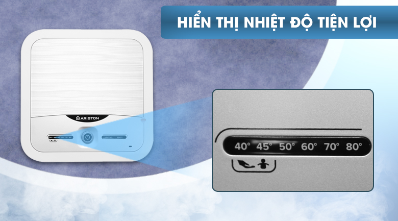 Màn hình hiển thị nhiệt độ - Bình nóng lạnh Ariston 30 lít AN2 30 LUX 2.5 FE Màn hình hiển thị nhiệt độ - Bình nóng lạnh Ariston 30 lít AN2 30 LUX 2.5 FE
