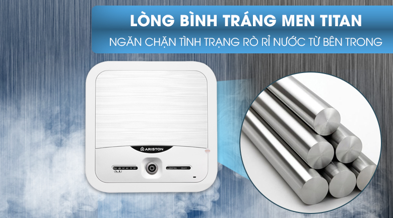 Lòng bình tráng men titan - Bình nóng lạnh Ariston 30 lít AN2 30 LUX 2.5 FE Lòng bình tráng men titan - Bình nóng lạnh Ariston 30 lít AN2 30 LUX 2.5 FE