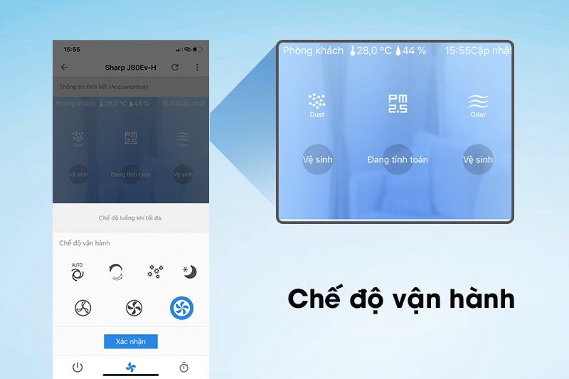 Máy lọc không khí Sharp FP-J80EV-H