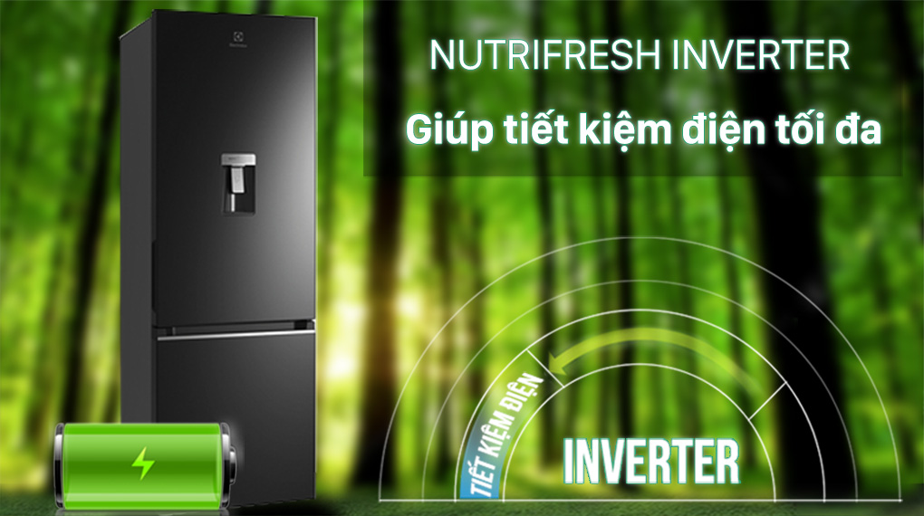 Tủ lạnh Electrolux Inverter 335 lít EBB3742K-H