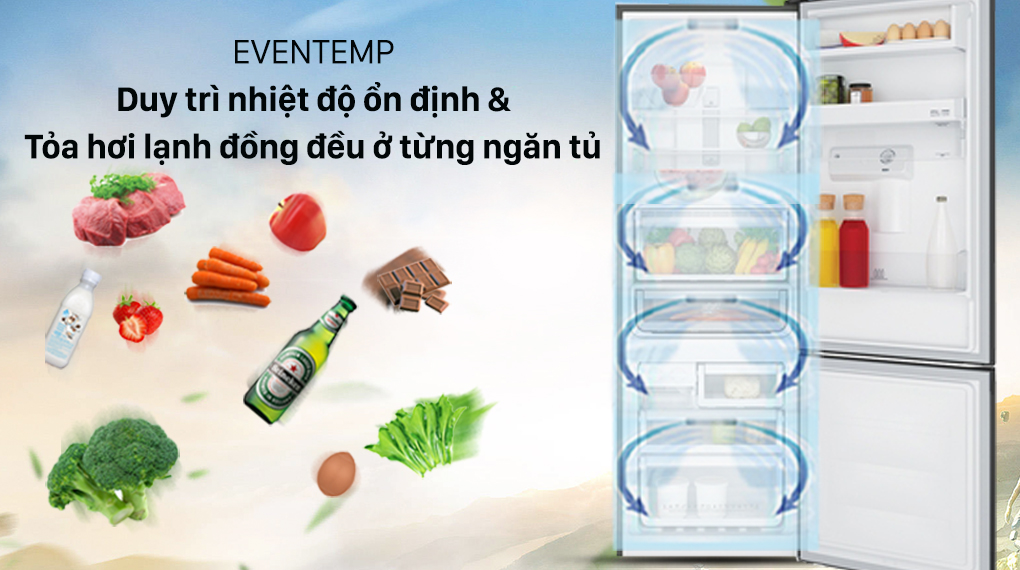 Tủ lạnh Electrolux Inverter 335 lít EBB3742K-H