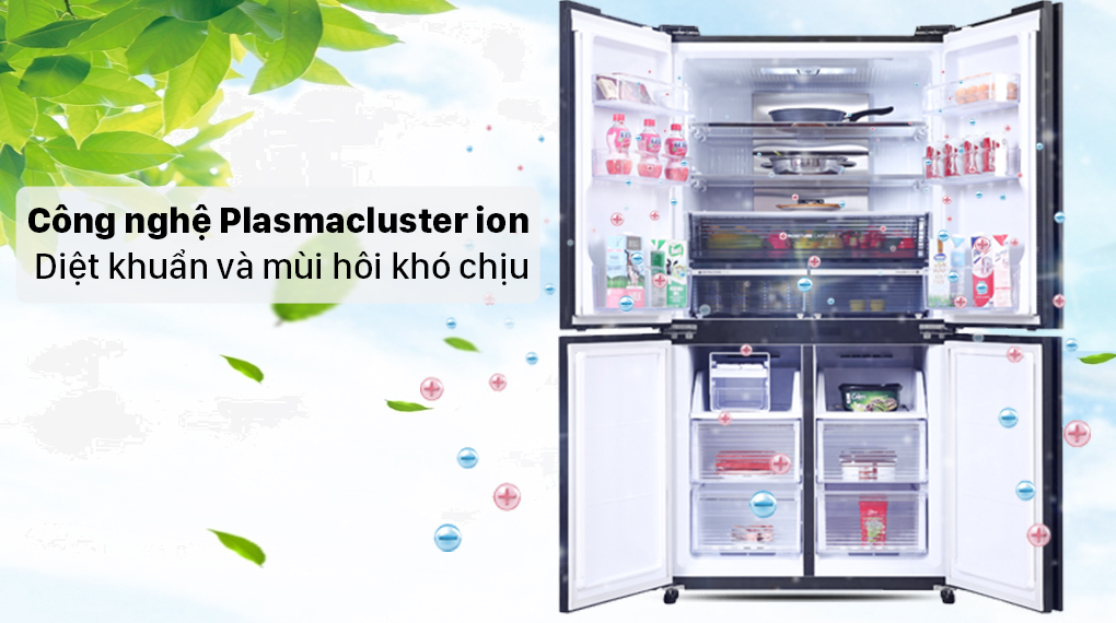Tủ lạnh Sharp Inverter 525 lít SJ-FXP600VG-BK Tủ lạnh Sharp Inverter 525 lít SJ-FXP600VG-BK