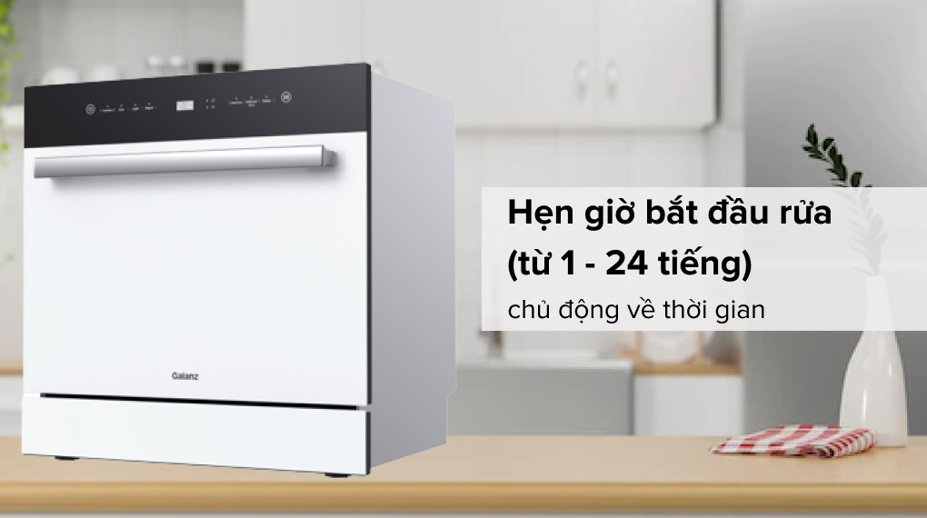 Máy rửa chén mini có sấy Galanz W8A2Q1-0E1(W)