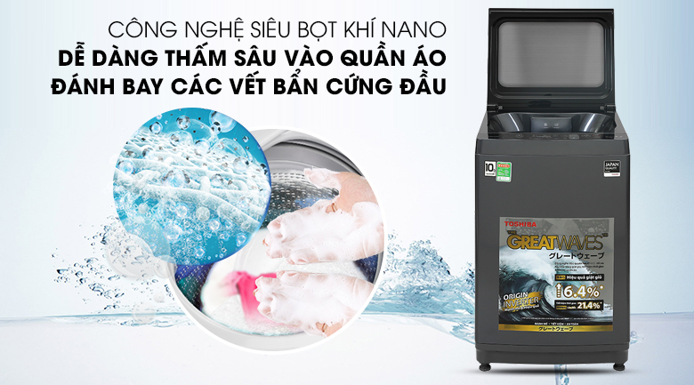 Máy giặt Toshiba Inverter 10,5 kg AW-DUK1150HV(MG)