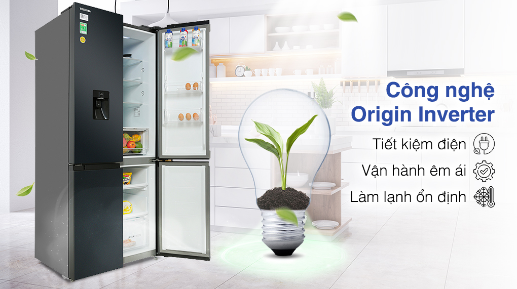 Tủ lạnh Toshiba Inverter 509 lít GR-RF605WI-PMV(06)-MG