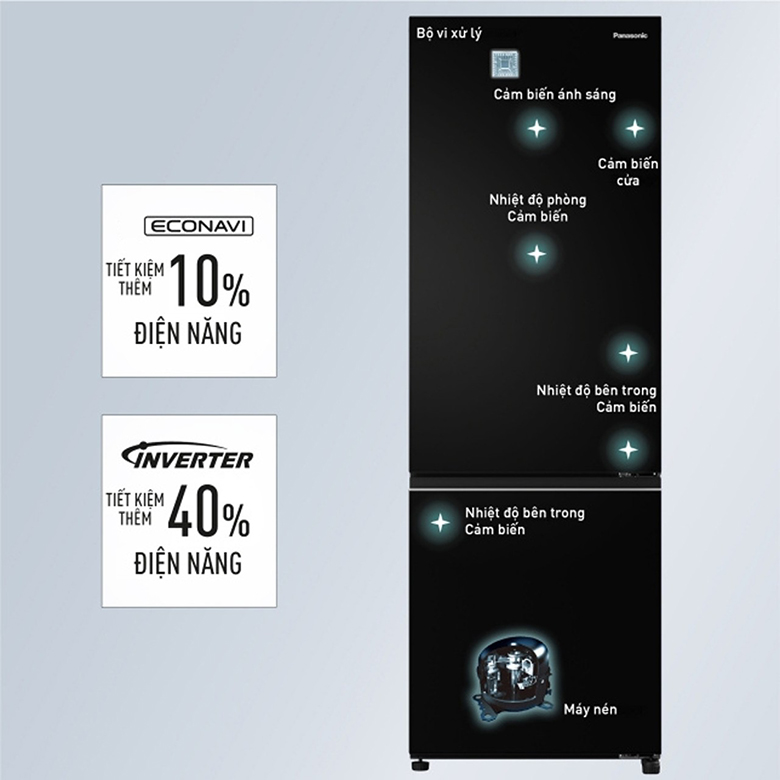 Tủ lạnh Panasonic Inverter 300 lít NR-BV331CPKV