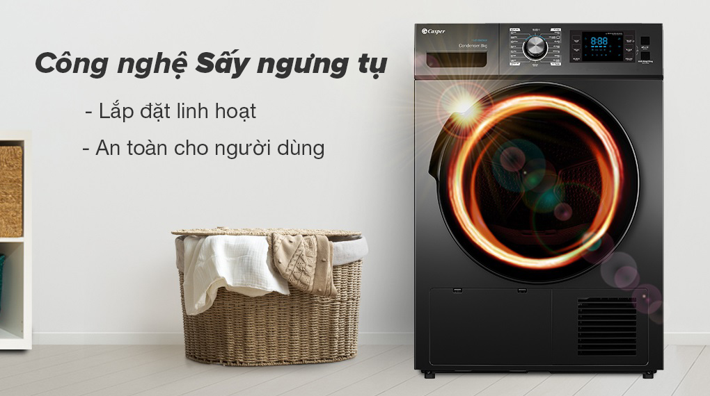 Máy sấy ngưng tụ Casper 8 kg TD-80CGB