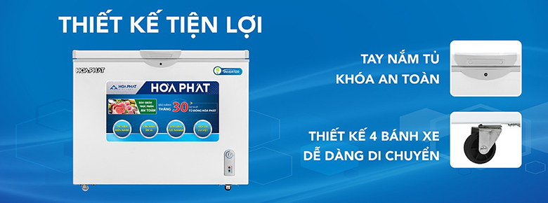 Tủ đông Hòa Phát Inverter 252 lít HCFI 516S1Đ1