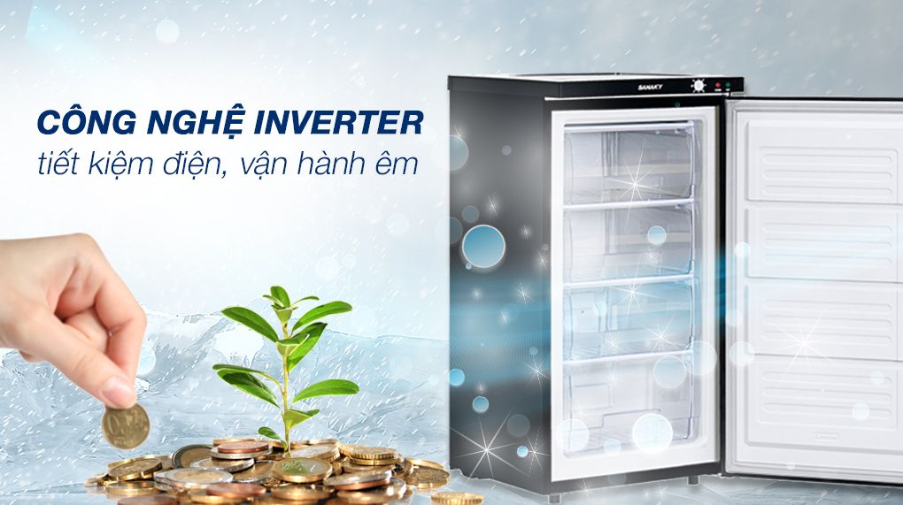 Tủ đông Sanaky Inverter 118 lít VH-160K3
