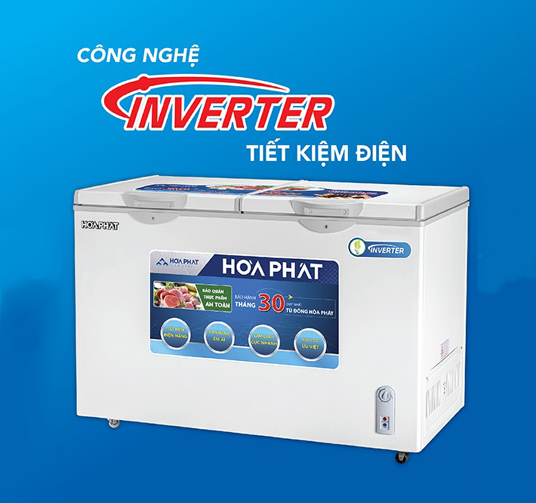 Tủ đông Hòa Phát Inverter 245 lít HCFI 606S2Đ2