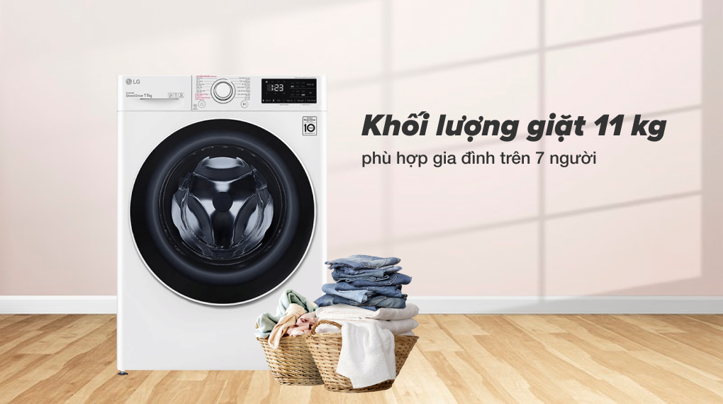 Máy giặt LG Inverter 11 kg FV1411S5W Máy giặt LG Inverter 11 kg FV1411S5W