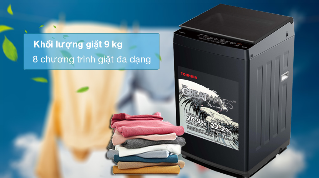 Máy giặt Toshiba 9 kg AW-M1000FV(MK)