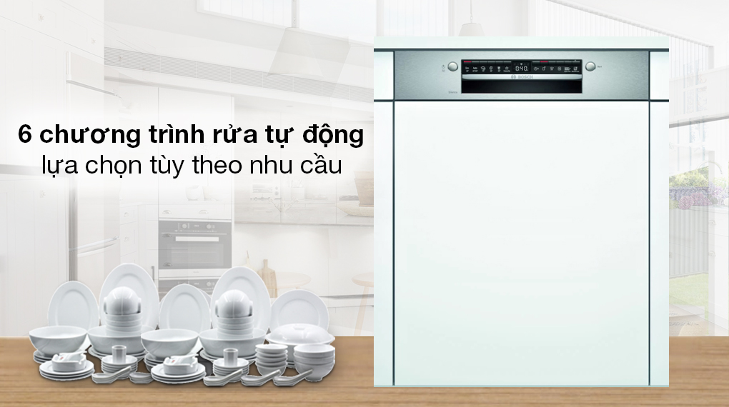 Máy rửa chén bán âm Bosch SMI4HVS33E