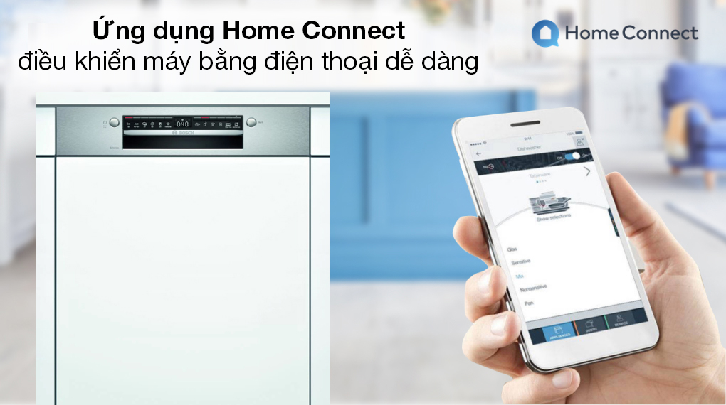 Máy rửa chén bán âm Bosch SMI4HVS33E