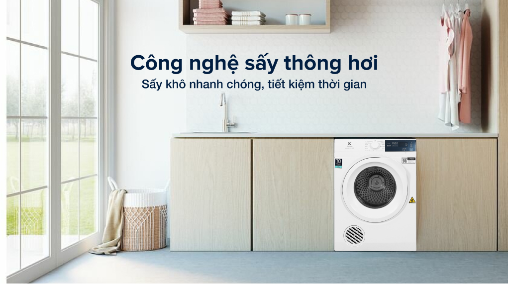 Máy sấy thông hơi Electrolux 7 Kg EDV754H3WB