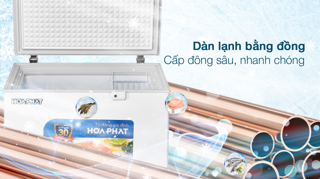 Tủ đông Hòa Phát 162 Lít HPF AD6162