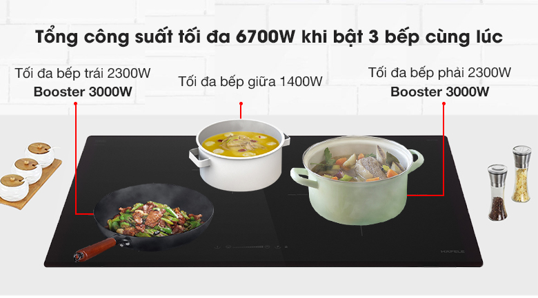 Bếp từ 3 vùng nấu lắp âm Hafele HC-I773D (536.01.905)