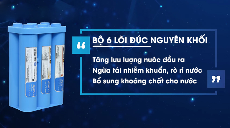 Máy lọc nước không vỏ RO Karofi KAQ-U95 10 lõi