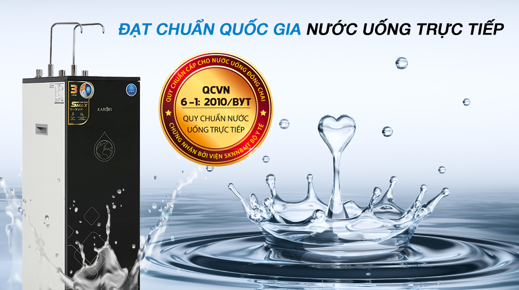 Máy lọc nước RO nóng nguội lạnh Karofi KAD-X39 10 lõi