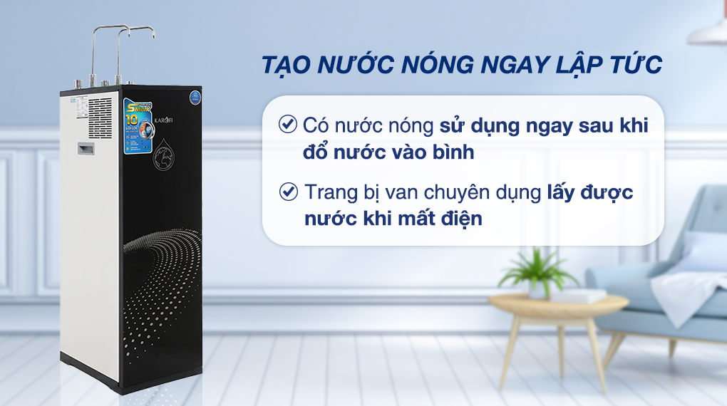Máy lọc nước RO nóng nguội lạnh Karofi KAD-X60