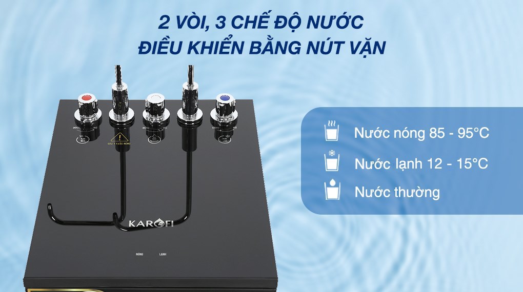Máy lọc nước RO nóng nguội lạnh Karofi KAD-X39 10 lõi