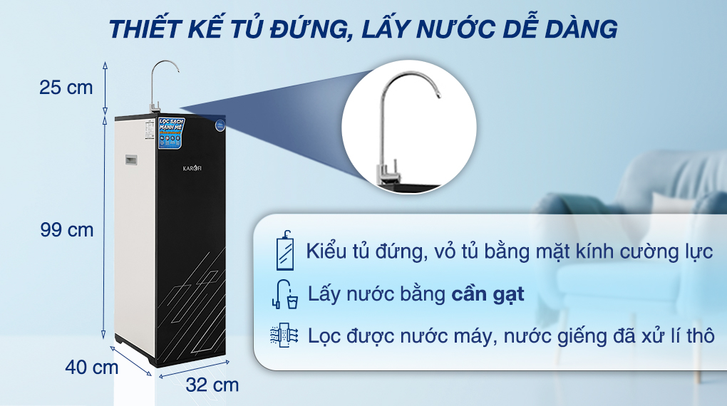 Máy lọc nước RO Karofi KAQ-X26 10 lõi