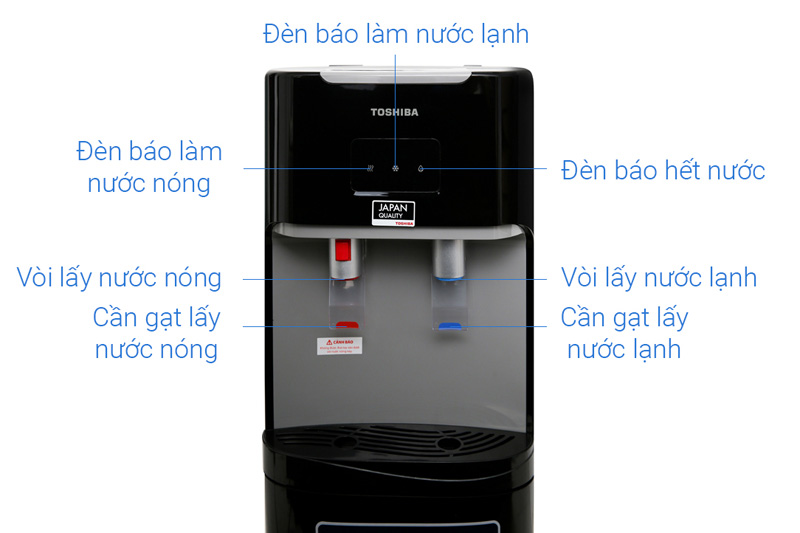 Cây nước nóng lạnh Toshiba RWF-W1669BV(K1) 650WCây nước nóng lạnh Toshiba RWF-W1669BV(K1) 650W