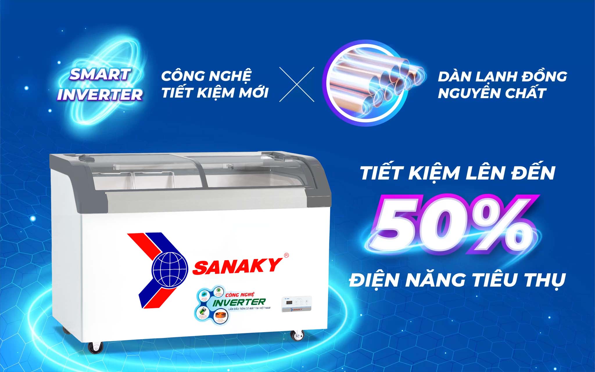 Tủ đông Sanaky inverter 350 lít VH-4899K3B