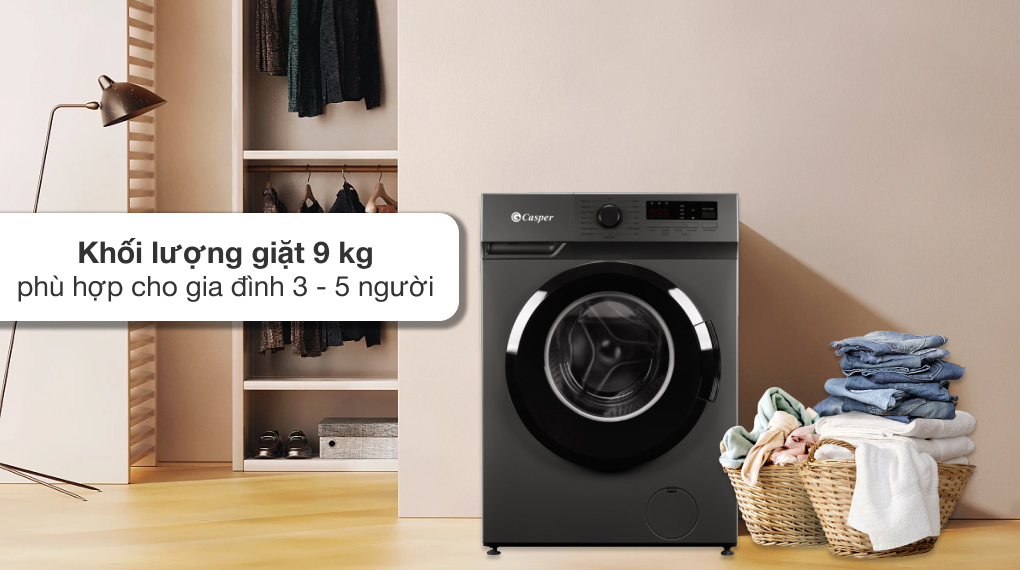 Máy giặt Casper Inverter 9 kg WF-9VG1