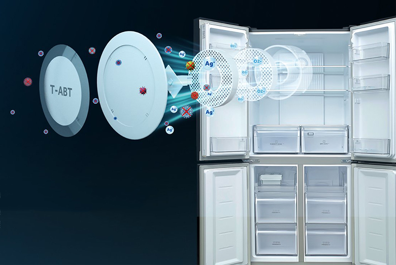 Tủ lạnh Aqua Inverter 456 lít AQR-M530EM(SLB) kháng khuẩn, khử mùi