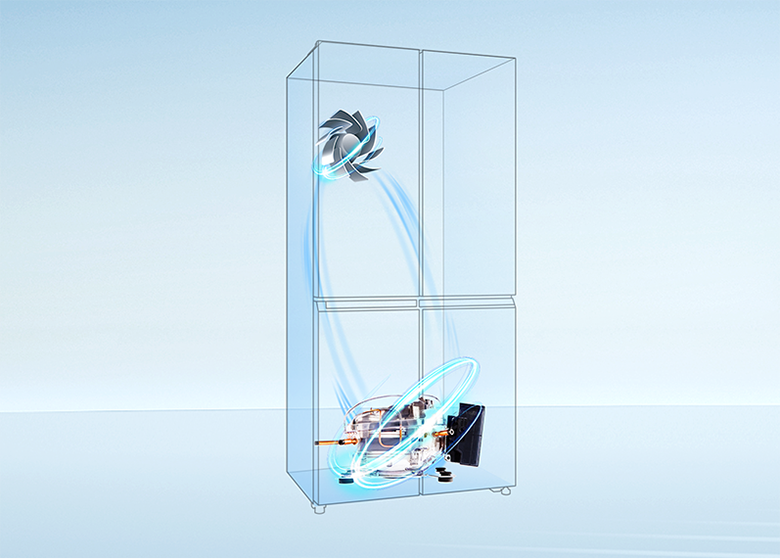 Tủ lạnh Aqua AQR-M560XA(GL) công nghệ twin inverter