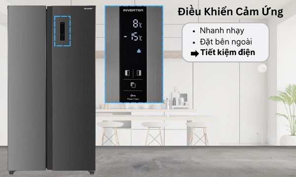 Tủ lạnh Sharp Inverter 532 lít SJ-SBX530V-DS Công nghệ cấp đông nhanh Express Freezing