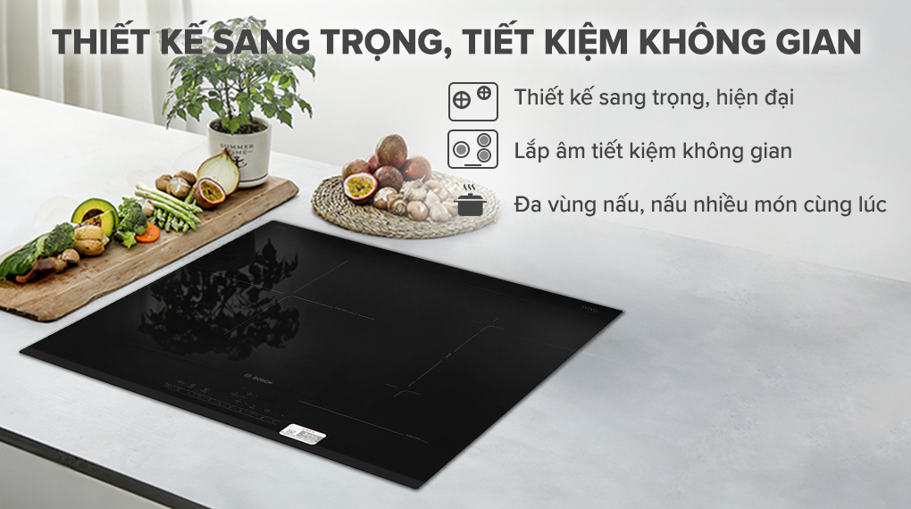 Bếp từ 3 vùng nấu PVJ631FB1E - Thiết kế