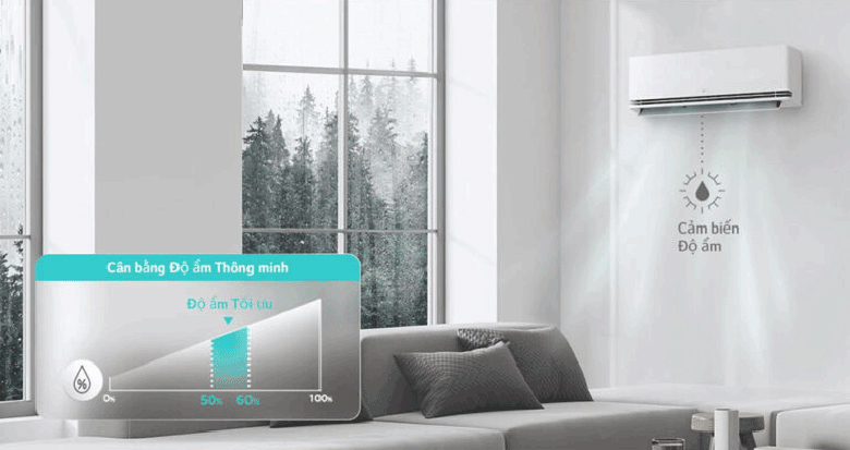 Điều hòa LG 2 chiều Inverter 24.000BTU IDH24M1 - Cân bằng độ ẩm thông minh