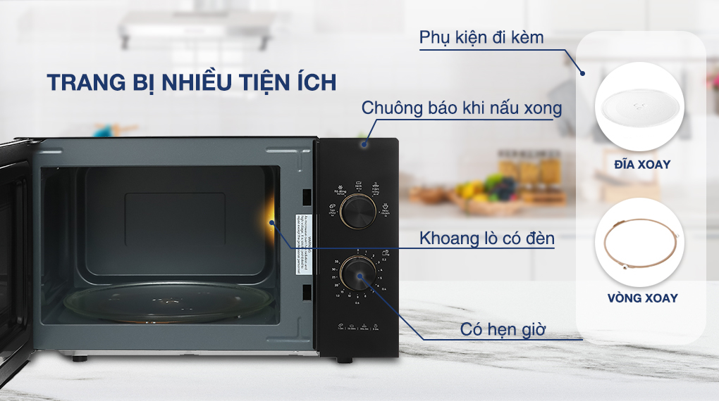 Lò vi sóng Electrolux EMM23K22B 23 lít - Tiện ích