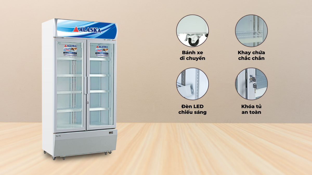 Một số tiện ích trên Tủ Mát Alaska 580 Lít SL-7C