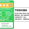 Nồi cơm cao tần Toshiba 1.8 lít RC-18IX1PV