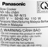Nồi nấu chậm Panasonic 1.5 lít NF-N15SRA