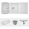 Chậu rửa bát Konox Granite Sink Livello Smart 1160 White Silver