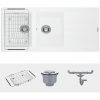 Chậu rửa bát Konox Granite Sink Phoenix 1160 White Silver