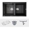 Chậu rửa bát Konox Granite Sink Phoenix Smart 860 Black