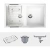 Chậu rửa bát Konox Granite Sink Phoenix Smart 860 White Silver