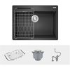 Chậu rửa bát Konox Granite Sink Ruvita 680 Black