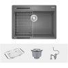Chậu rửa bát Konox Granite Sink Ruvita 680 Grey