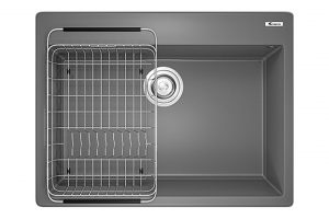 Chậu rửa bát Konox Granite Sink Ruvita 680 Grey